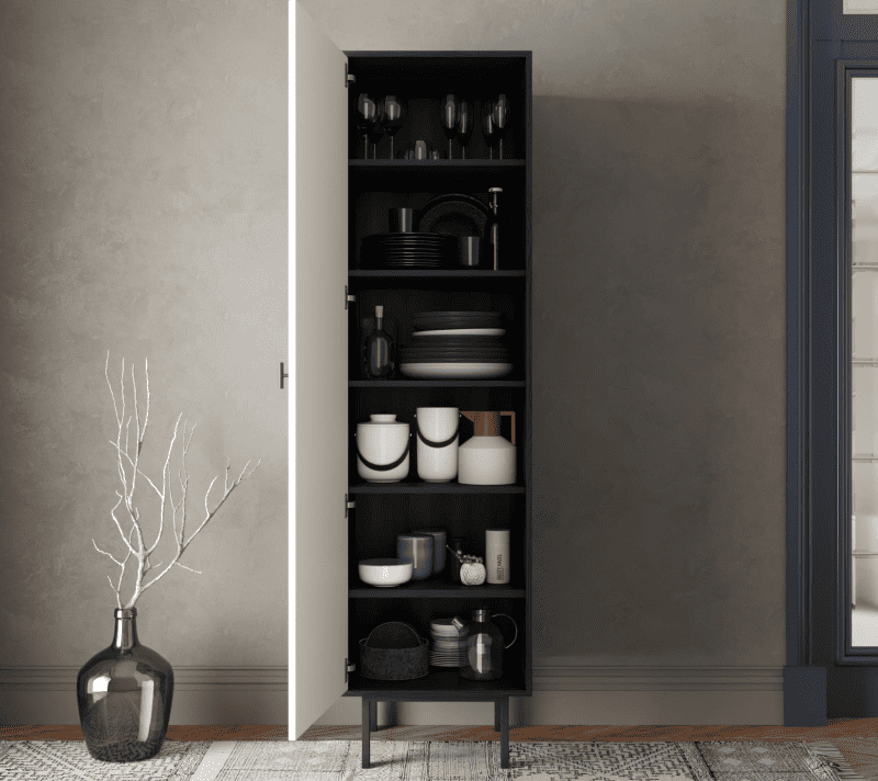 Шкаф Emerson белый/черный EM101/milky/L_2