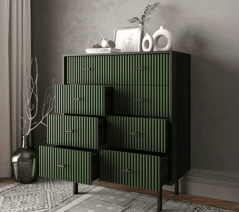 Комод Emerson зеленый/черный EM20/green/L_2