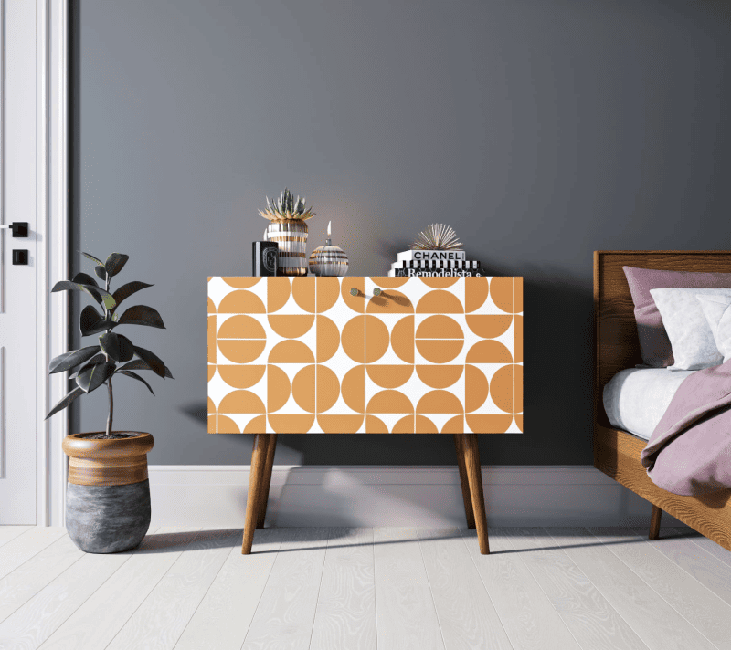 Тумба Berber оранжевый/белый BB13/Print_14_1