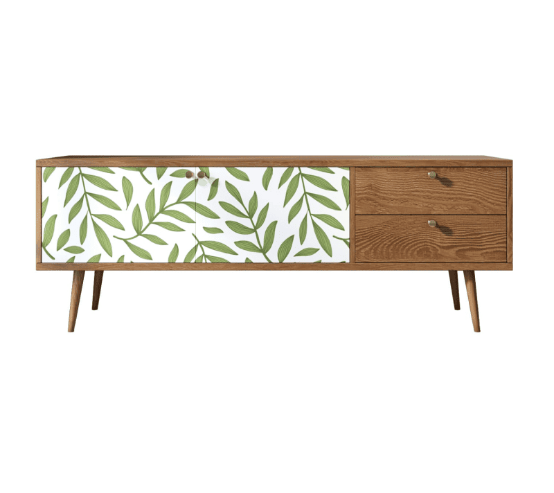 Тумба-комод Berber зеленый/белый/коричневый BB27/Print_28