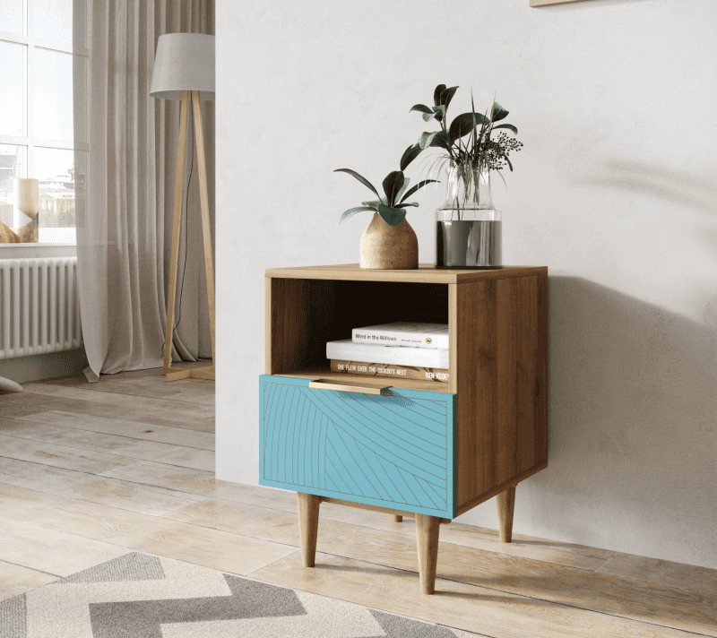 Тумба прикроватная Line голубой LN09/GR1/blue_3