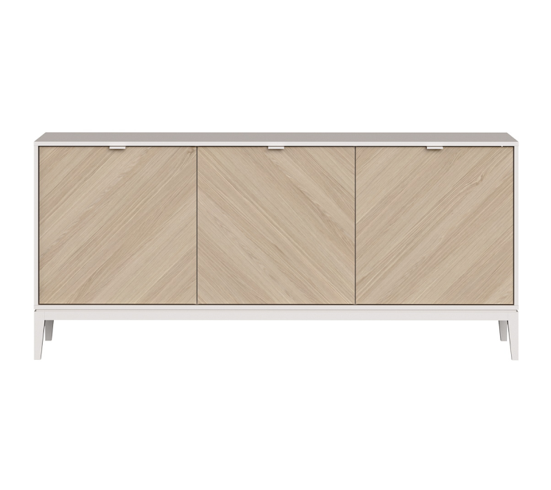 Тумба 3 двери Fjord белый 42