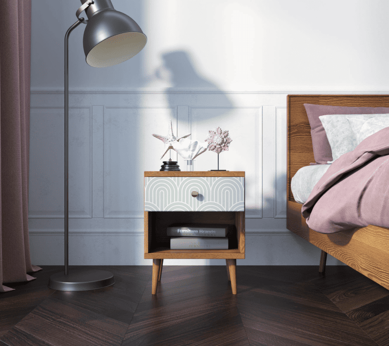 Тумба прикроватная Berber зеленый/коричневый BB33/Print_34_2