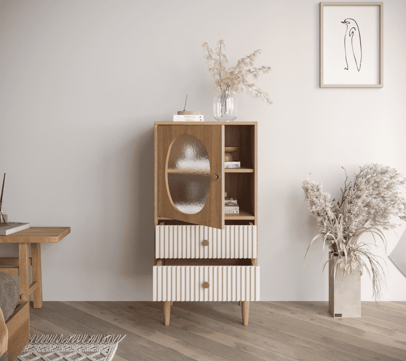 Тумба-витрина Bubble орех BBL11_2