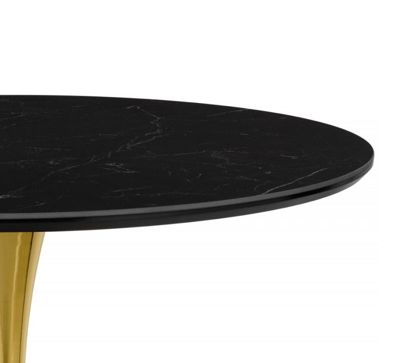 Стол Тулип черный мрамор/золото_1