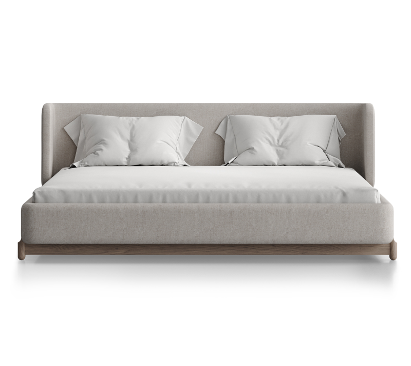 Кровать Basic молочный рогожка 180x200