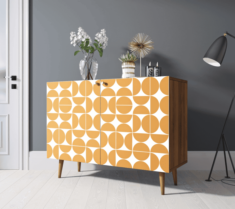 Тумба Berber оранжевый/белый BB04/Print_14_3