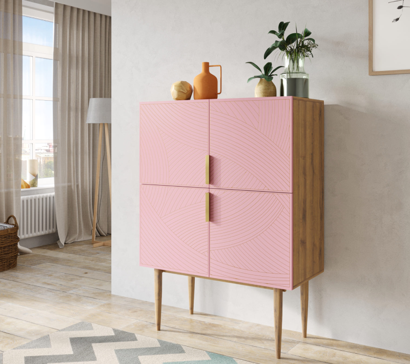 Тумба Лайн розовый LN13/GR1/pink_3