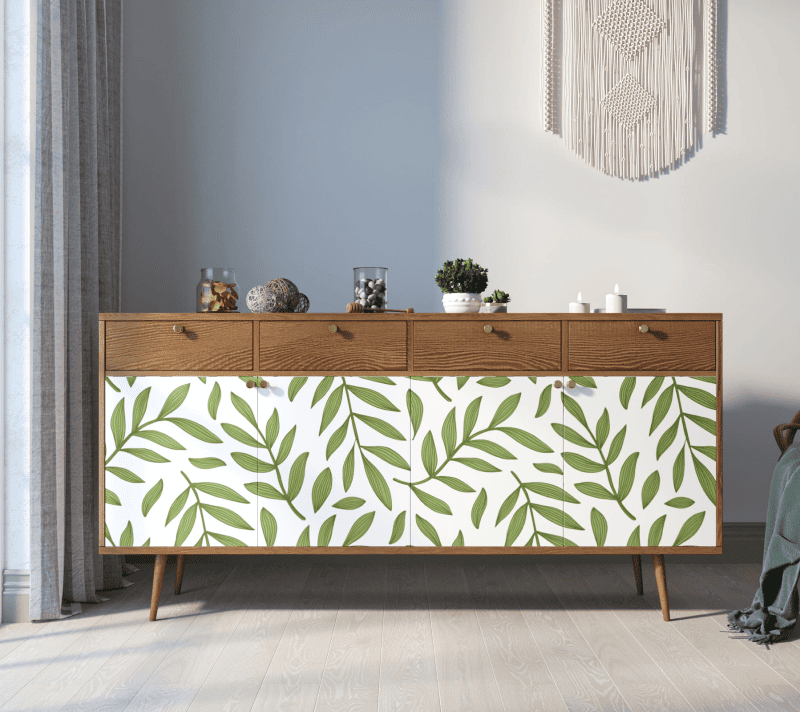 Тумба-комод Berber зеленый/белый/коричневый BB25/Print_28_1