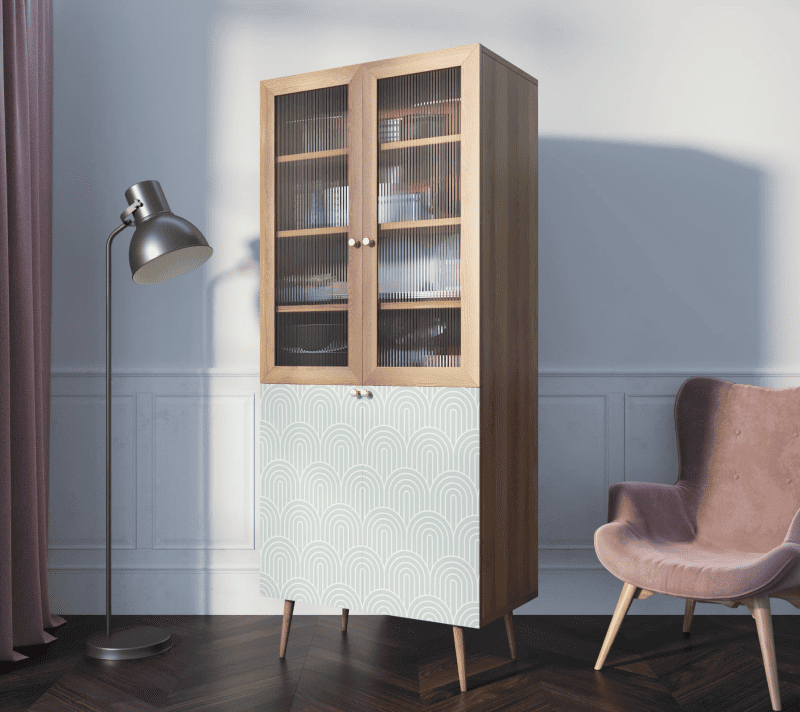 Витрина Berber зеленый/коричневый BB30/Print_34_3