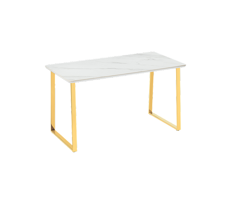 Стол керамический Селена 2 белый мрамор/золото 180х90х77_2