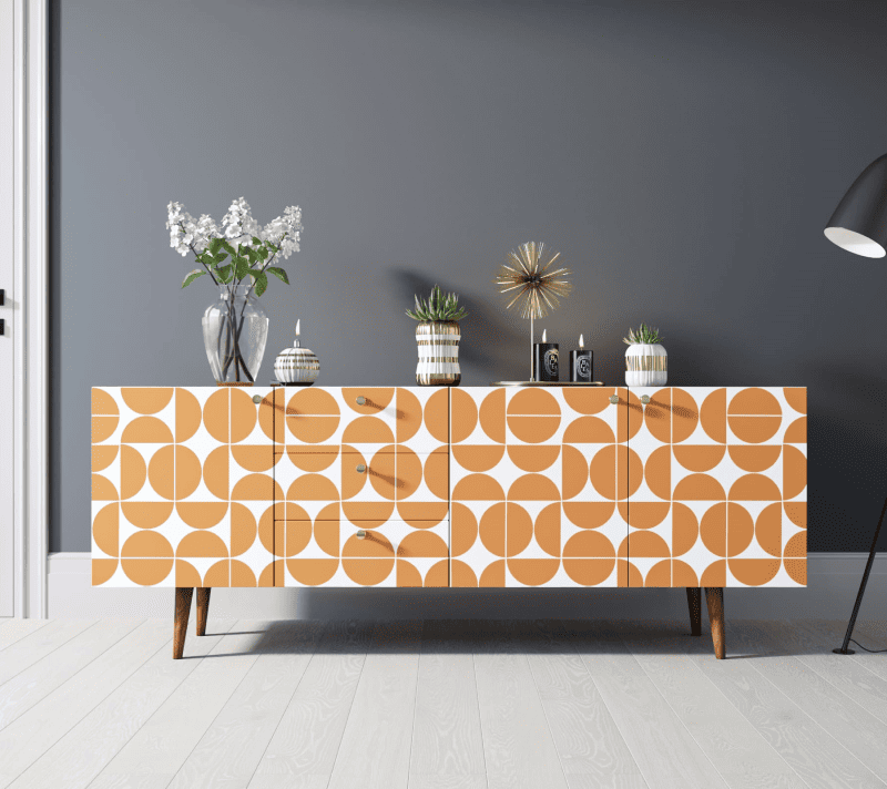 Тумба-комод Berber оранжевый/белый BB11/Print_14_1