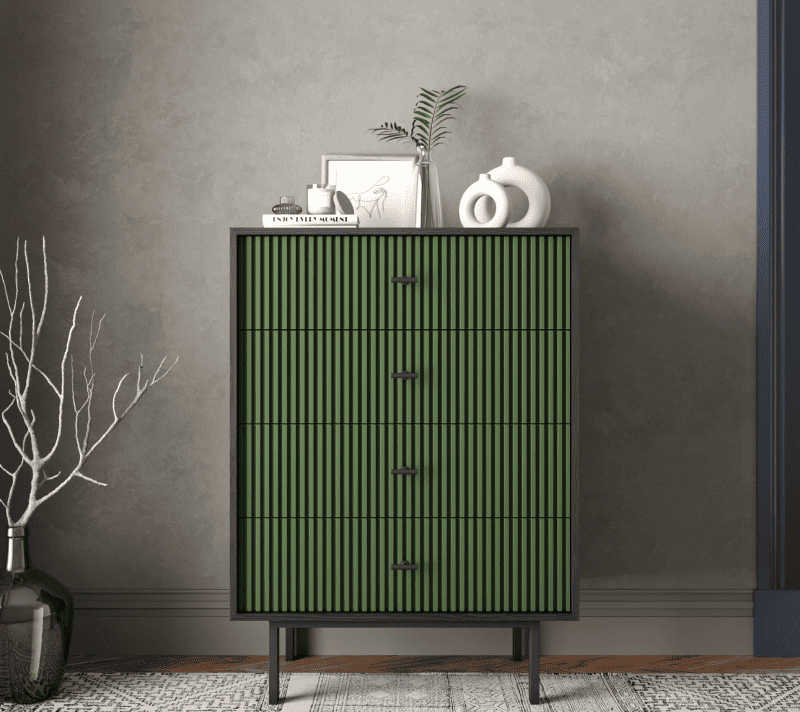 Комод Эмерсон зеленый/черный EM18/green/L_1