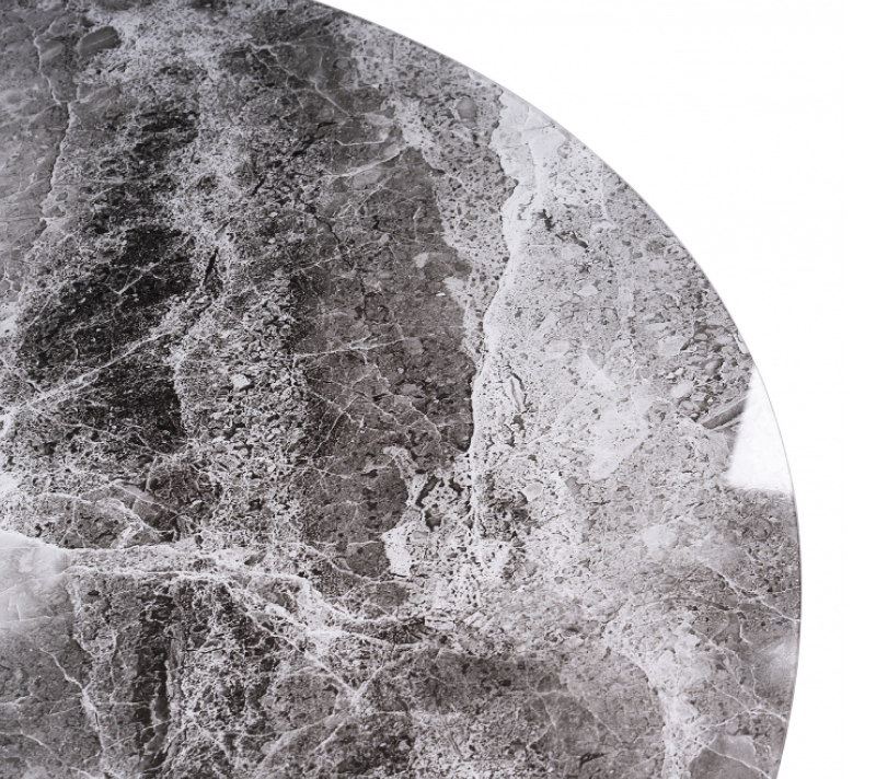 Стол круглый Алингсос черная шагрень/мрамор серый_3