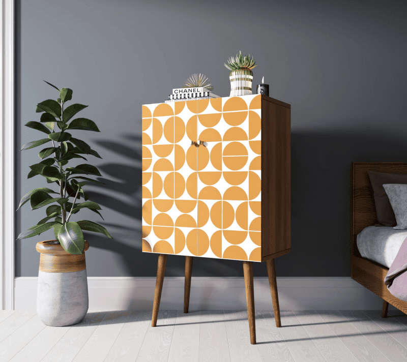 Тумба Berber оранжевый/белый BB09/Print_14_3