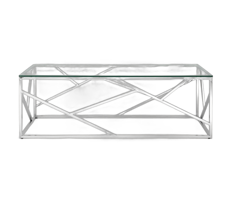 Стол журнальный Арт Деко серебро 120x60_1