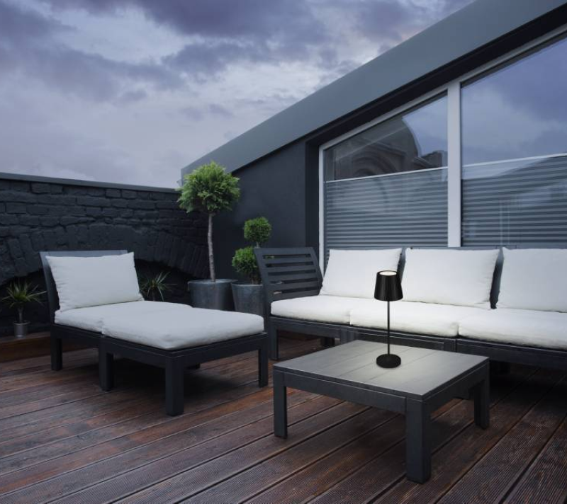 Настольная лампа с сенсорным диммером Кабозо черный 75794_1