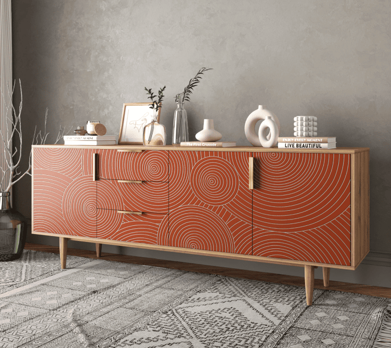 Тумба-комод Лайн красный R25/red_3