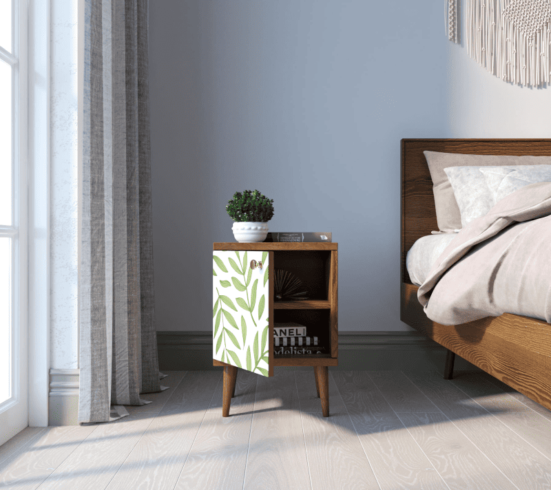 Тумба прикроватная Berber зеленый/белый/коричневый BB21/Print_28_2