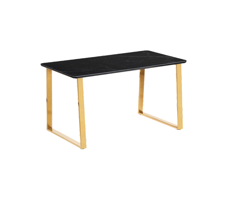 Стол керамический Селена 2 черный мрамор/золото 140х80_1