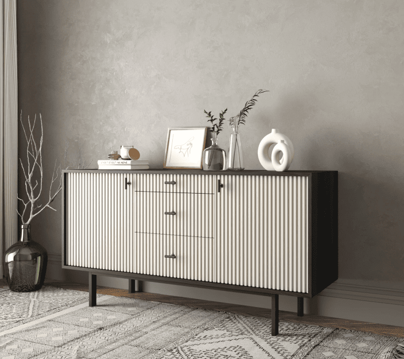 Тумба-комод Emerson белый/черный EM08/milky/L_3