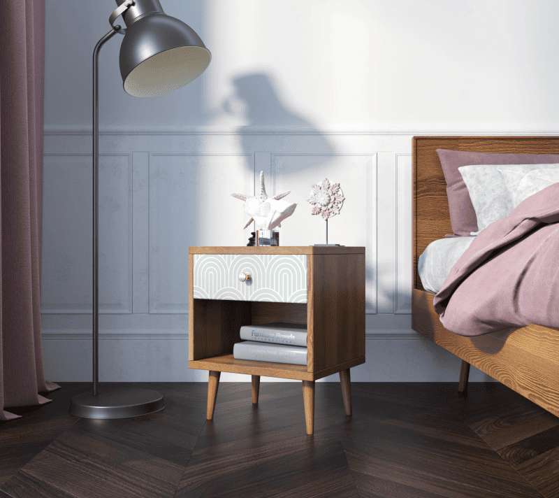 Тумба прикроватная Berber зеленый/коричневый BB33/Print_34_3