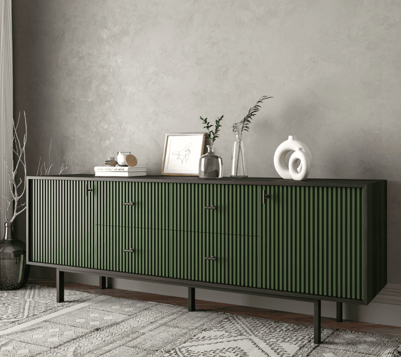Тумба-комод Эмерсон зеленый/черный EM19/green/L_3