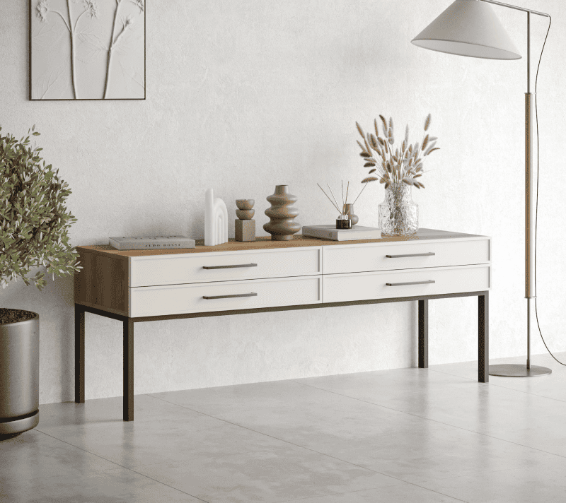 Стол журнальный Nicole белый NEM23_3