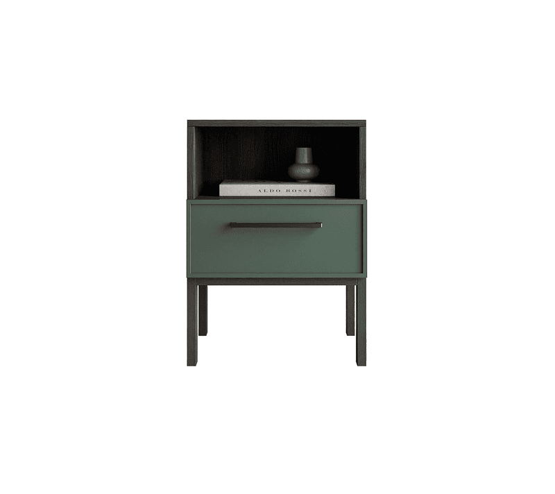 Тумба прикроватная Nicole зеленый NEM17G