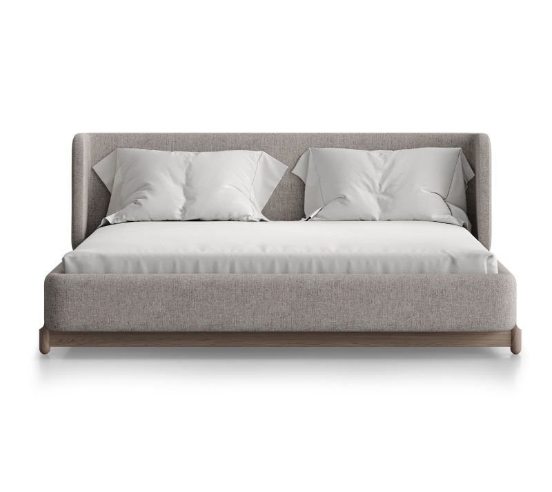 Кровать Basic бежевый рогожка 160x200