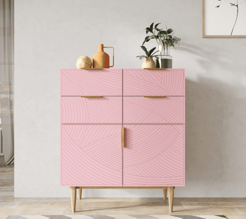Комод Line розовый LN17/GR1/pink_1