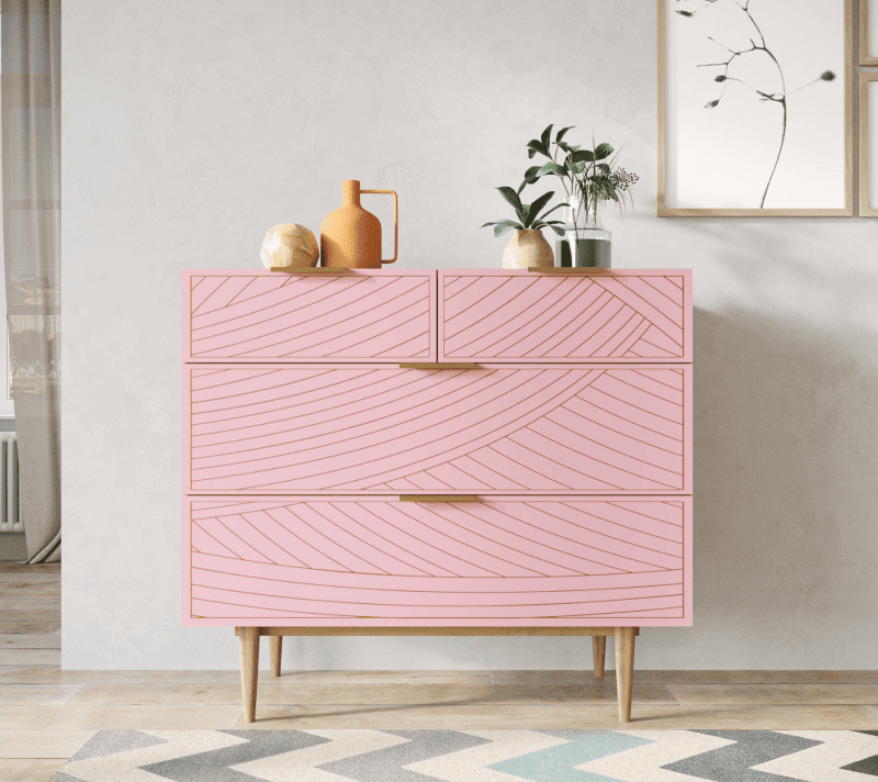 Комод Line розовый LN14/GR1/pink_1