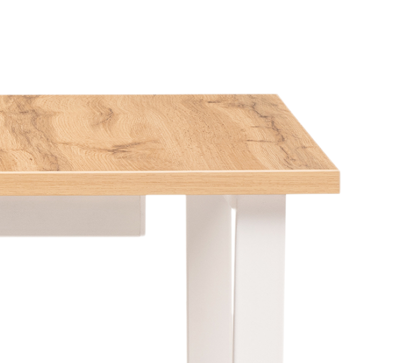 Стол раскладной Лота Лофт дуб вотан/белый матовый_2