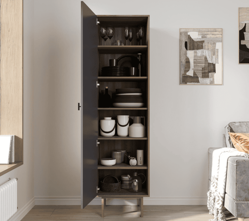 Шкаф Emerson черный/коричневый EM101/7024/L_2