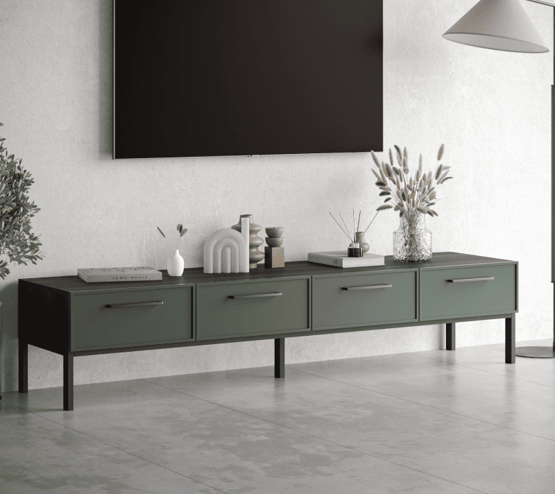 Тумба под телевизор Николь зеленый NEM06G_3