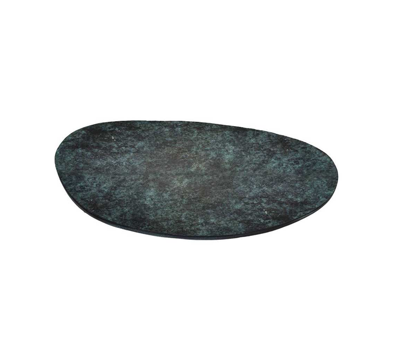 Тарелка декоративная MALIMONO алюминий/зеленая патина 427153