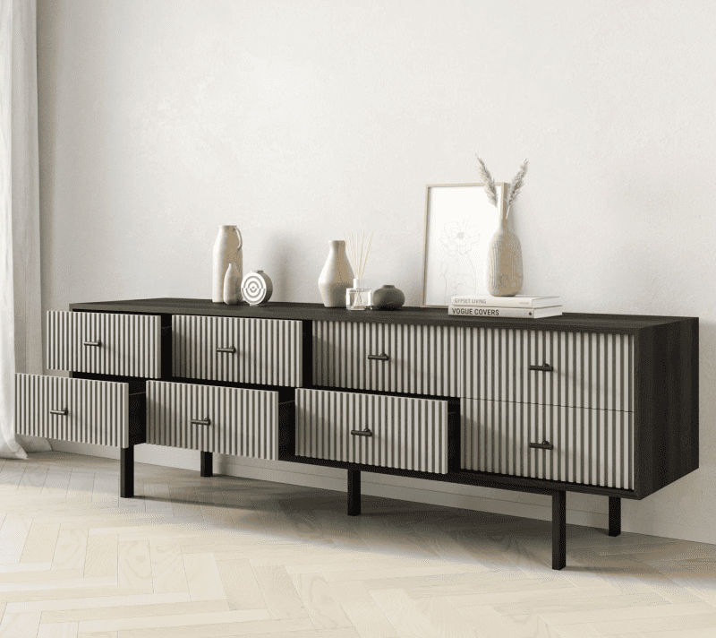 Комод Emerson серый/черный EM03/gray/L_2