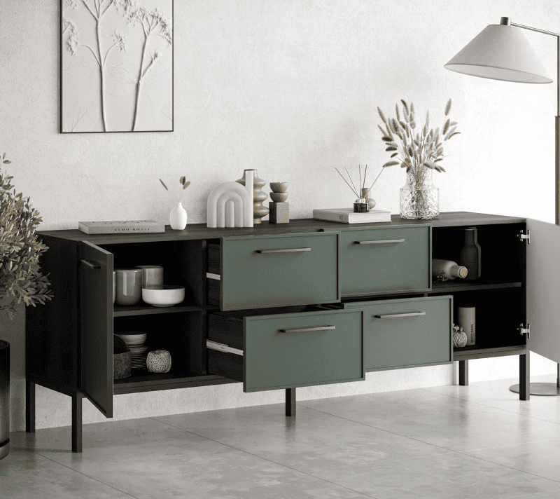 Тумба-комод Nicole зеленый NEM19G_2