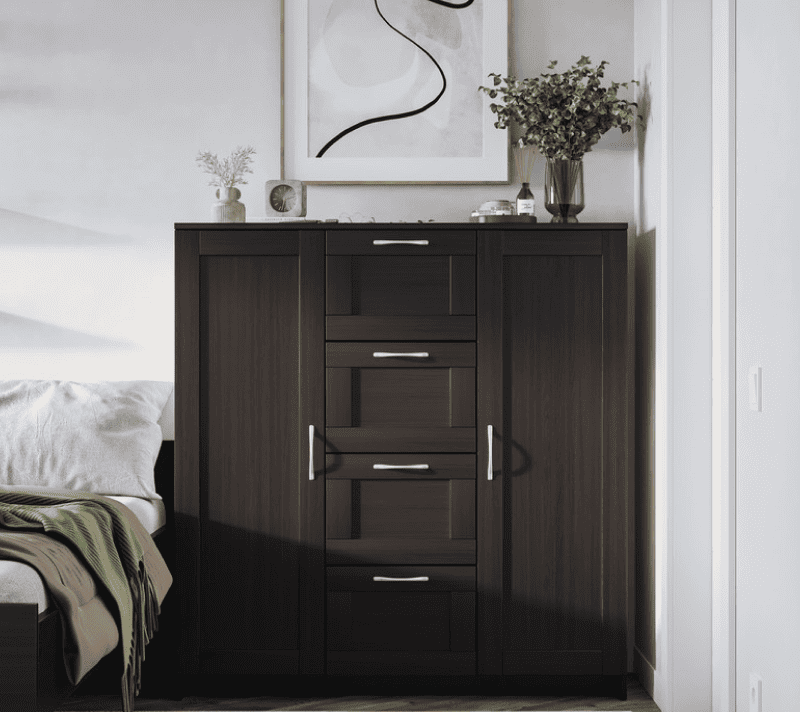 Тумба-комод с 2 дверцами и с 4 ящиками Sirius дуб венге_3