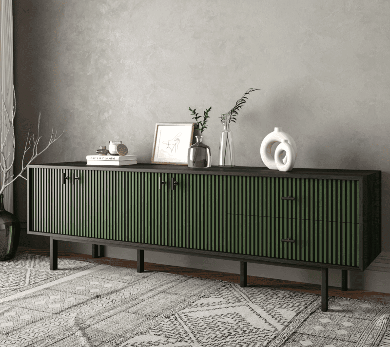 Тумба-комод Эмерсон зеленый/черный EM04/green/L_3