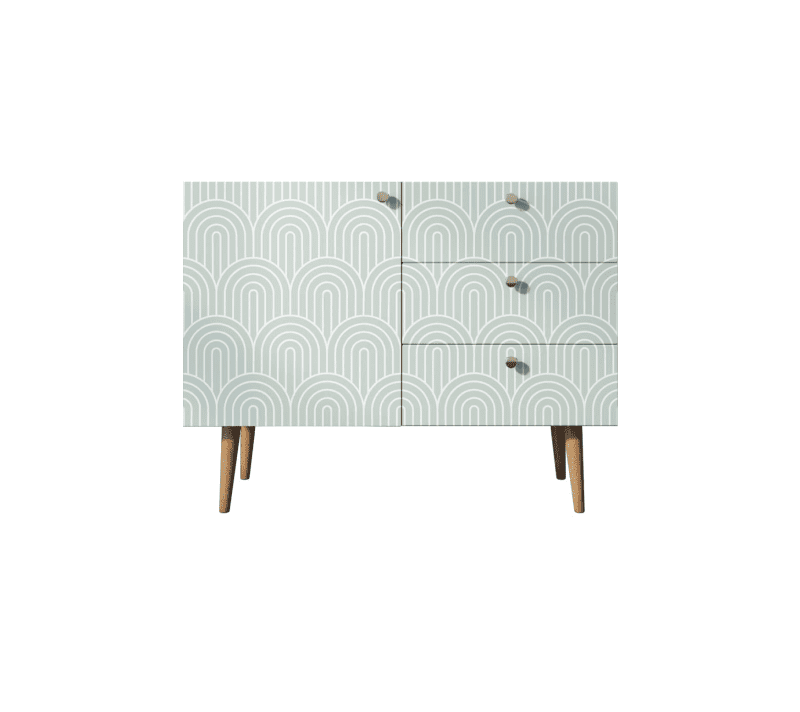 Тумба-комод Berber зеленый/белый BB34/Print_34