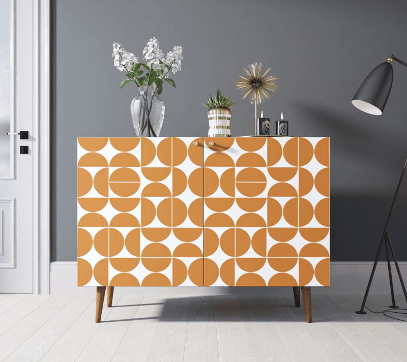 Тумба Berber оранжевый/белый BB04/Print_14_1