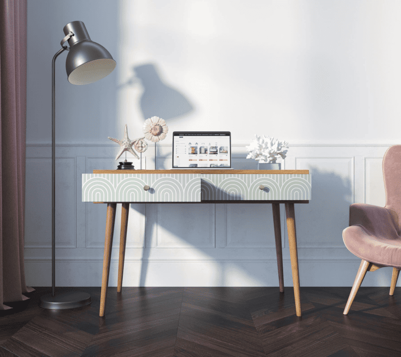 Стол письменный Berber зеленый/коричневый BB32/Print_34_2