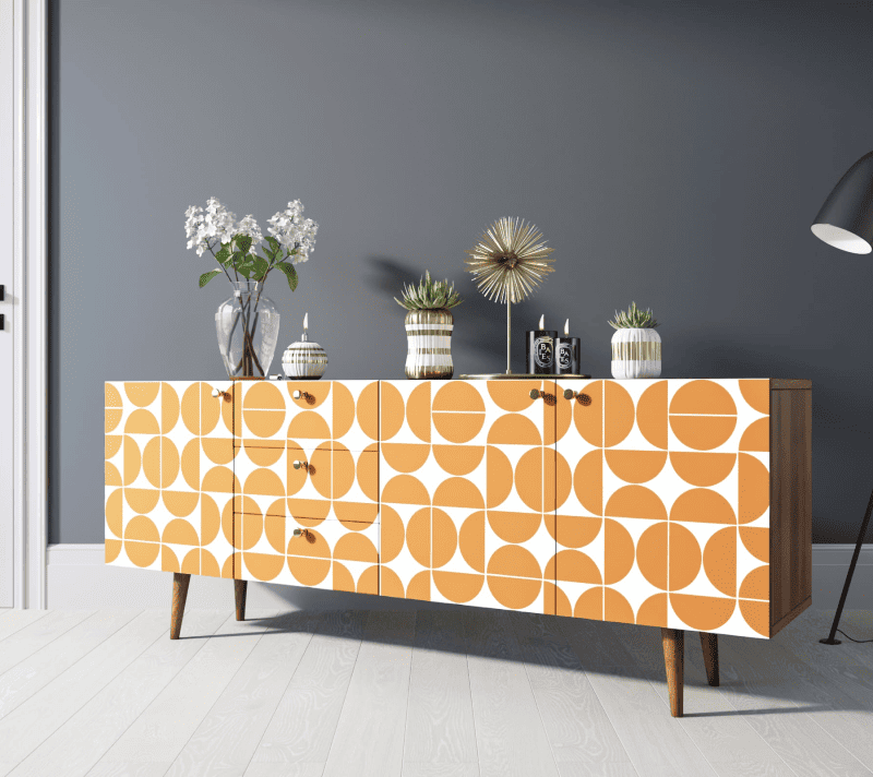 Тумба-комод Berber оранжевый/белый BB11/Print_14_3