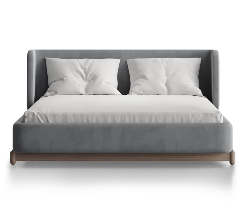 Кровать Basic серый антивандальная 140x200