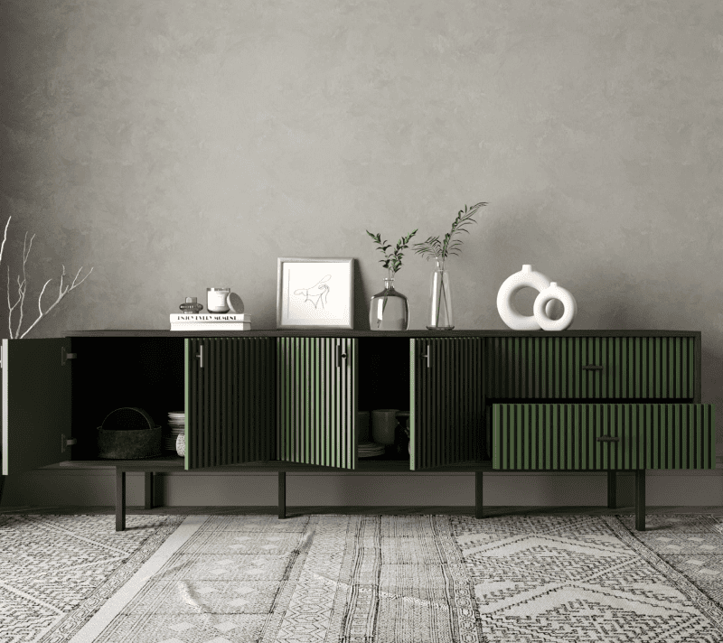 Тумба-комод Эмерсон зеленый/черный EM04/green/L_2