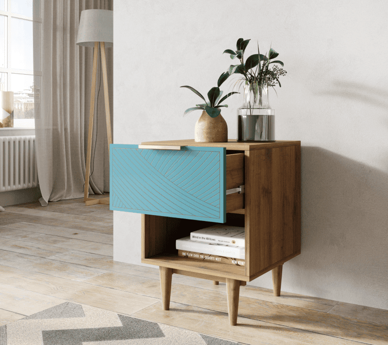 Тумба прикроватная Line голубой LN10/GR1/blue_2