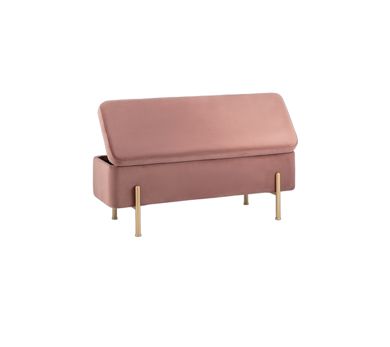 Банкетка откидная Болейн велюр розовый_2