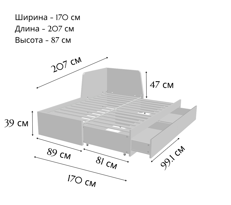 Кровать угловая Varma белый_5