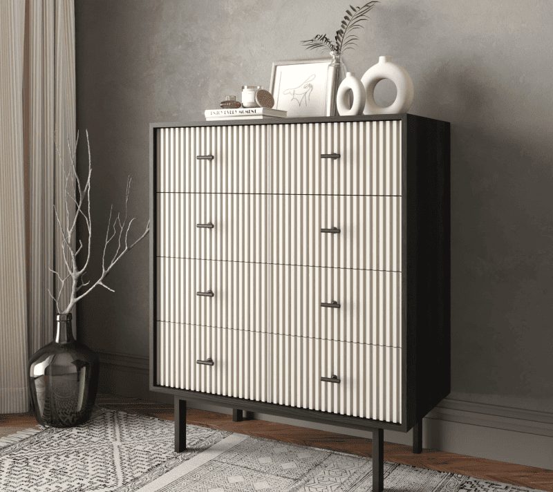 Комод Emerson белый/черный EM20/milky/L_3